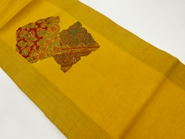 JAPANESE NAGOYA OBI / TSUMUGI / ABSTRACT SHIKISHI PATTERN